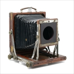 Antique Japanese Wood 4 3/4 x 6 1/2 Field Camera Okada Case Osaka [1234]