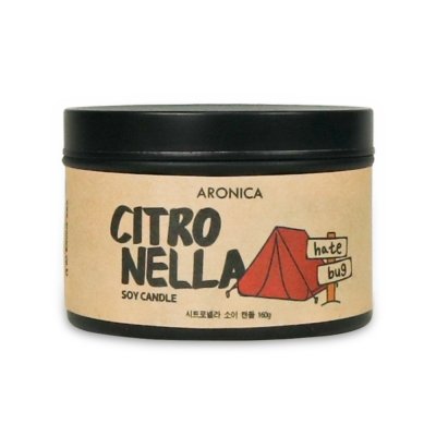 시트로넬라 소이캔들 160g 자연유래 탈취제 캠핑캔들 선물향초