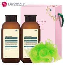 LG생활건강 온더바디 바디워시 200g 2개 + 샤워볼 [101-215876]