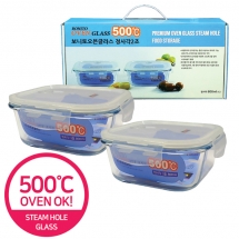 보니토 오븐 글라스 정사각 2조 세트