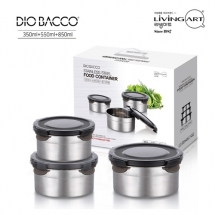 디오바코 스테인레스 원형찬통3종 (350,550,850ml)[610-228963]
