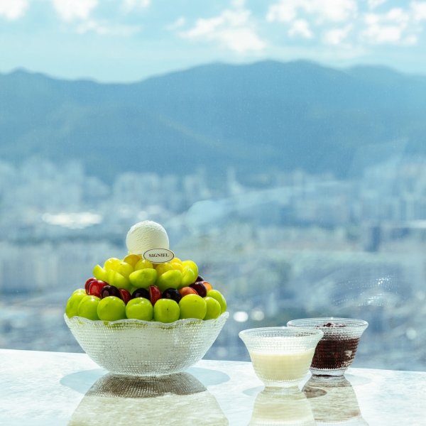 더 라운지의 시그니엘 서울 – Signature Grape Bingsu
