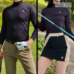인테로 골프 남여 기능성 스포츠 기모 이너웨어 티셔츠 XWKA-D