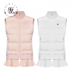 페어라이어 여성 프릴 니트 구스다운 베스트 FW2VT01F