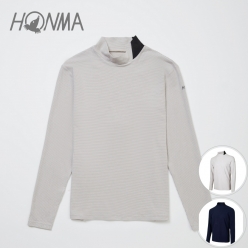 혼마 남성 스트라이프 레이어 티셔츠 HMHD704W539