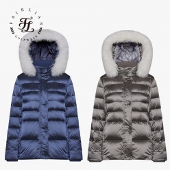 페어라이어 여성 폭스 퍼 허리밴드 다운 아우터 FW2OT04F