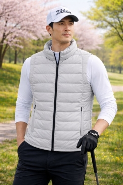 타이틀리스트 남성 겨울용 방풍 패딩 골프 베스트