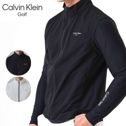 캘빈클라인 골프 남성 메쉬 집업 베스트 CA1VE2101