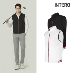 인테로 골프 남성 봄/가을 포인트 조끼 ISGA