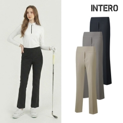 인테로 골프 여성 간절기 마법허리밴드 10부 부츠컷 바지 WISPL
