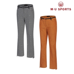 MU 여성 전판 프린트 부츠컷 팬츠&nbsp;MU21122SL04