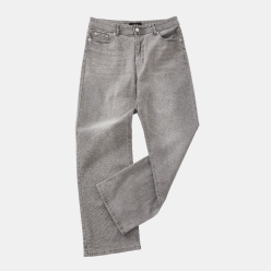 이카룩 남성 봄가을 세미와이드 스판 그레이 데님 IK-DJN128