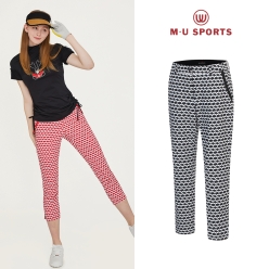 MU 스포츠 여성 사과 프린트 8부 팬츠 MU21322SL02
