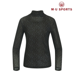MU 스포츠 여성 로고 프린트 메쉬 목넥 티셔츠 MU22322PL06