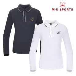 MU 스포츠 여성 배색 파이핑 냉감소재 티셔츠 MU22322TL02