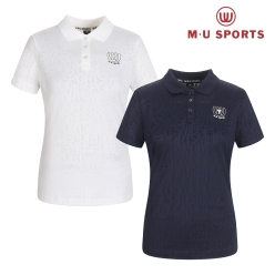 MU 스포츠 여성 메쉬 자카드 티셔츠 MU22322TS11