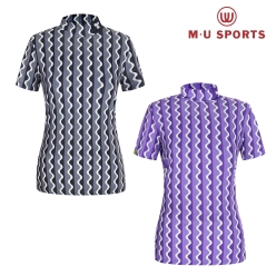 MU 스포츠 여성 물결 반팔 티셔츠 MU23322PS01