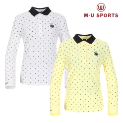 MU 스포츠 여성 뮤 도트 카라 티셔츠 MU22122TL03