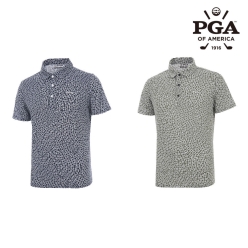 PGA 남성 멀티그래픽 프린트 반팔 PK 티셔츠 PGMTS42309