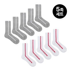 [5족 세트] 고스피어 남성 베이직 컬러 라인 양말 PM2FSO57