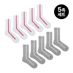 [5족 세트] 고스피어 여성 베이직 컬러 라인 양말 PW2FSO57