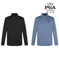 PGA 남성 커스프카라 솔리드 긴팔티셔츠 PGMTS51301