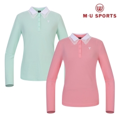 MU 스포츠 여성 레이스 콤비 티셔츠 MU21522TL02