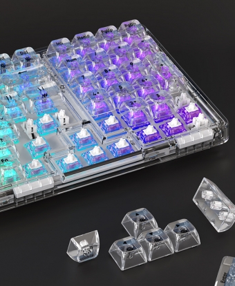 GDEVIL G819MT TCOM 게이트론 마그네틱 스위치 투명 기계식 키보드