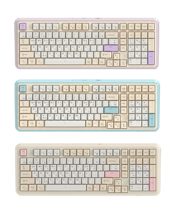 GDEVIL G812 METEOR 파스텔 풀 핫스왑 개스킷 게이밍 기계식 키보드