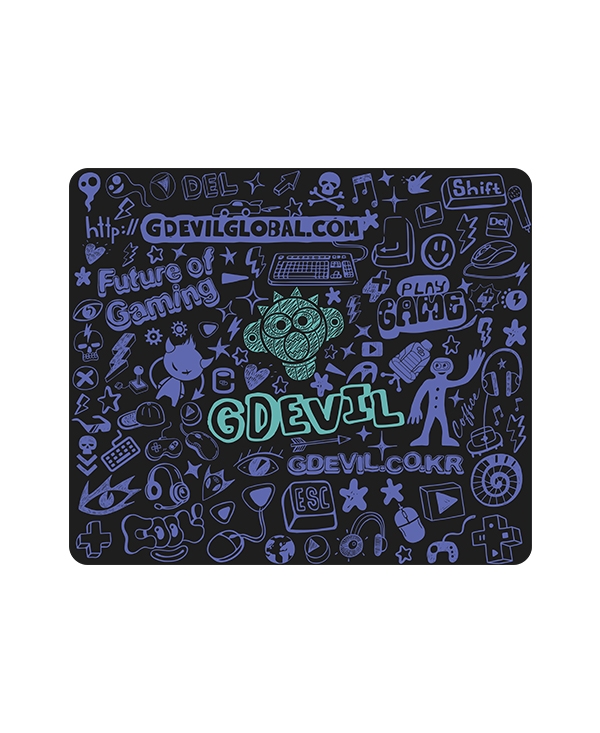 GDEVIL GP350 ULTRA PAD 야광 강화유리 마우스패드