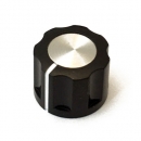 Fluted Silver Center II - BLACK