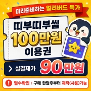 [얼리버드] 띠부띠부씰 주문제작 100만원 이용권 (1달 후 사용/90만결제)