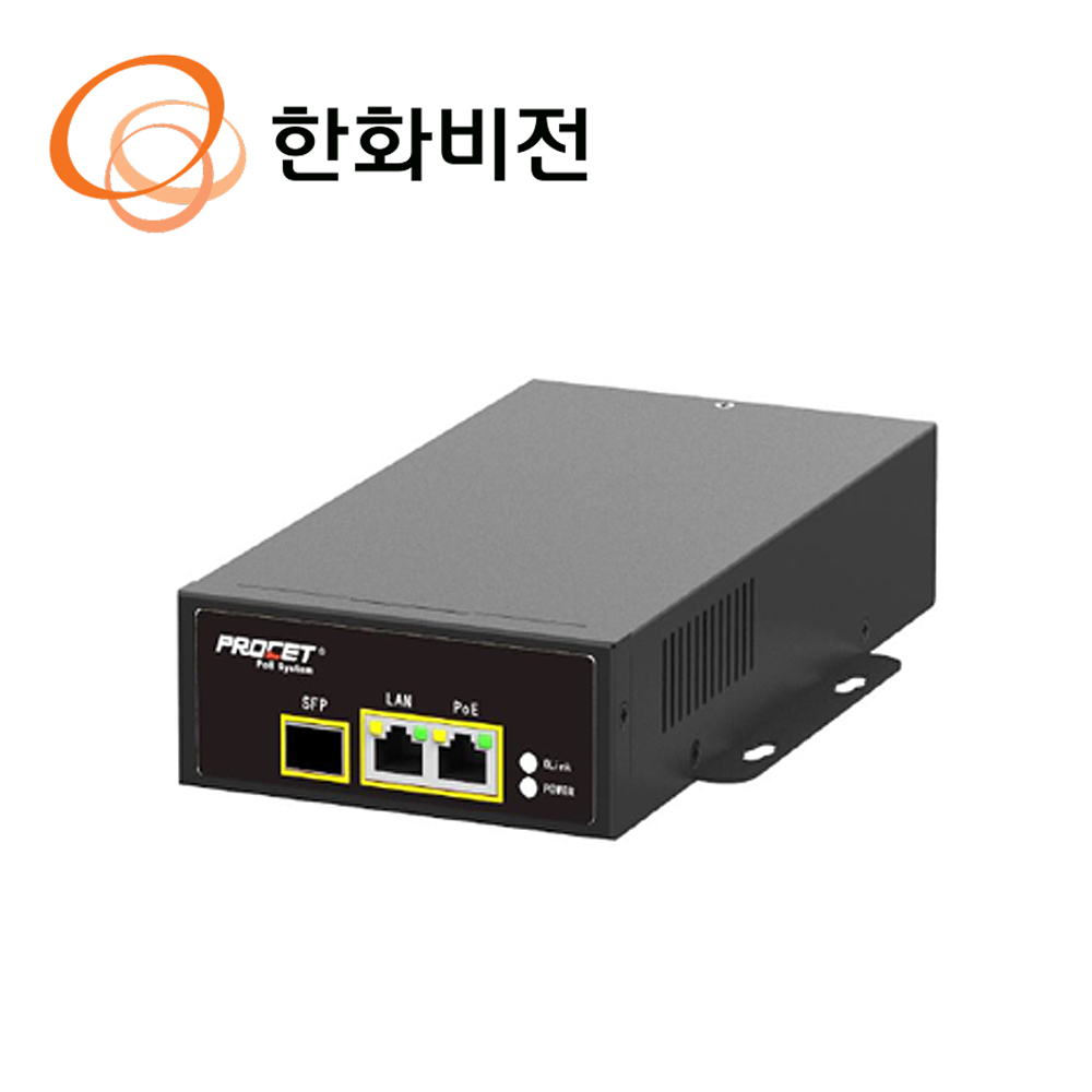한화 CCTV 부자재 10/100/1000M POE 인젝터 SPO-8315