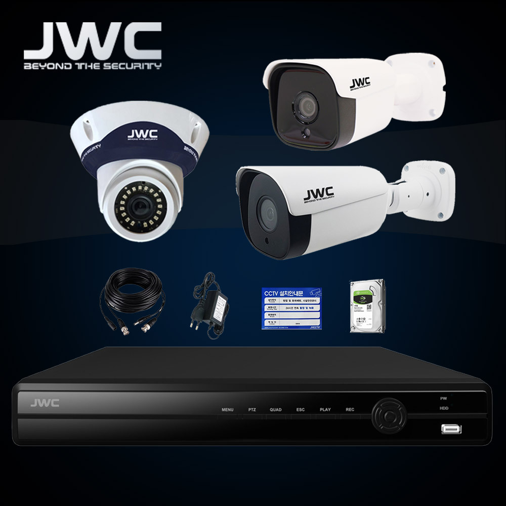 JWC 4K 초고화질 800만화소 CCTV 자가설치 세트