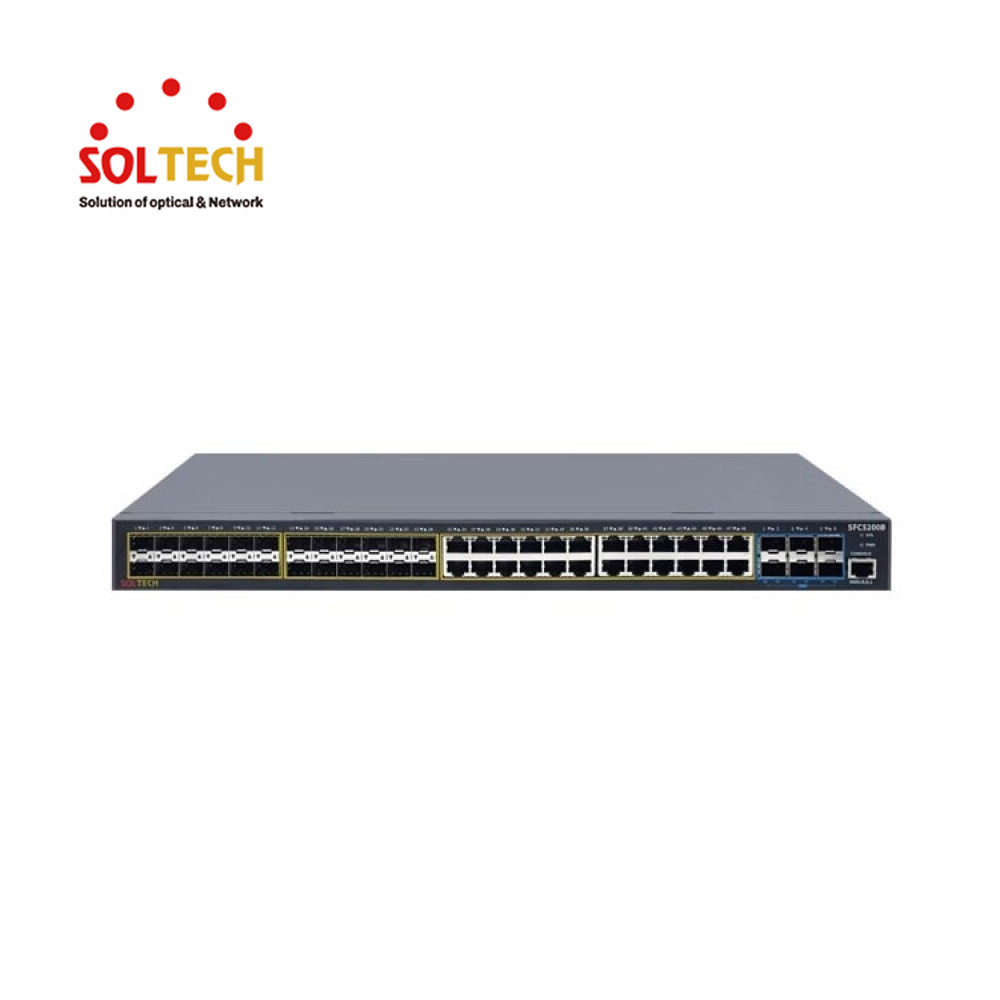 솔텍 L3 TP 24포트 + SFP 24슬롯 + SFP 6슬롯 스위칭허브 SFC5200B