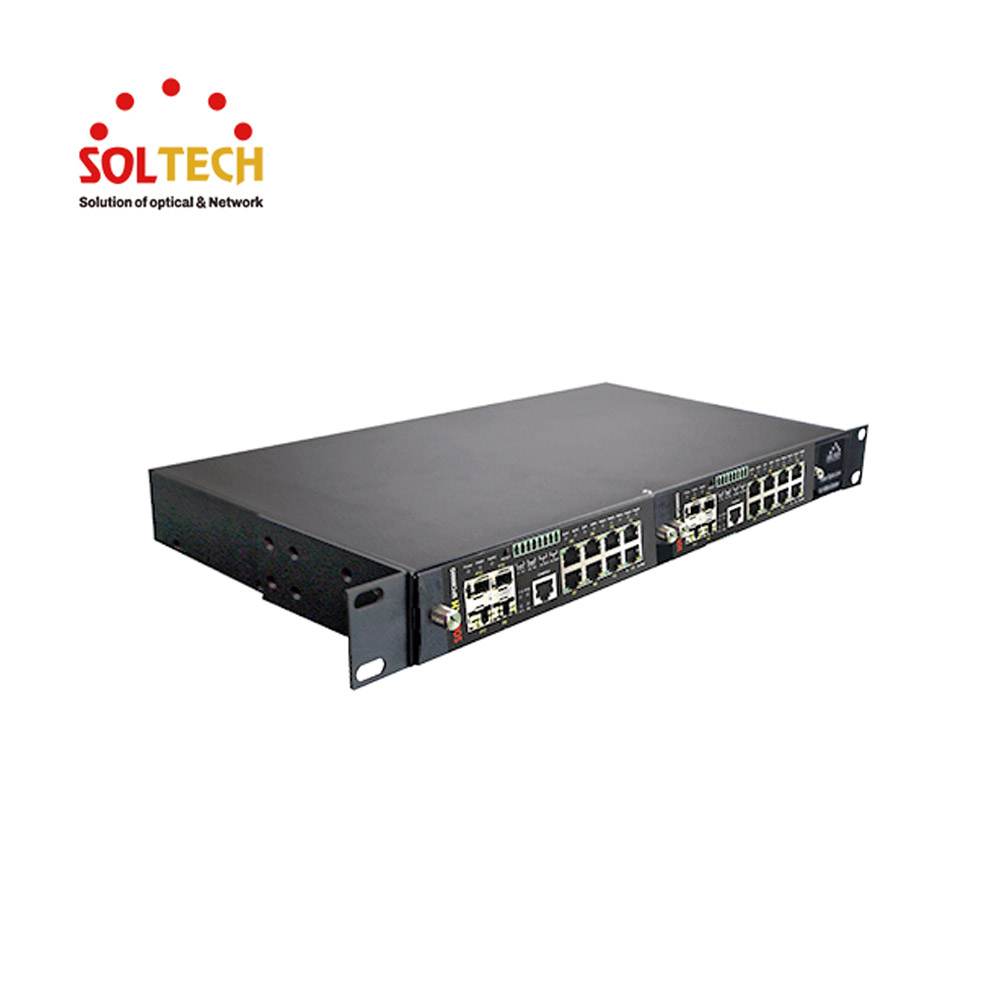 솔텍 1U 2슬롯 산업용 스위치 집합형 샤시 SFC8000G-1U