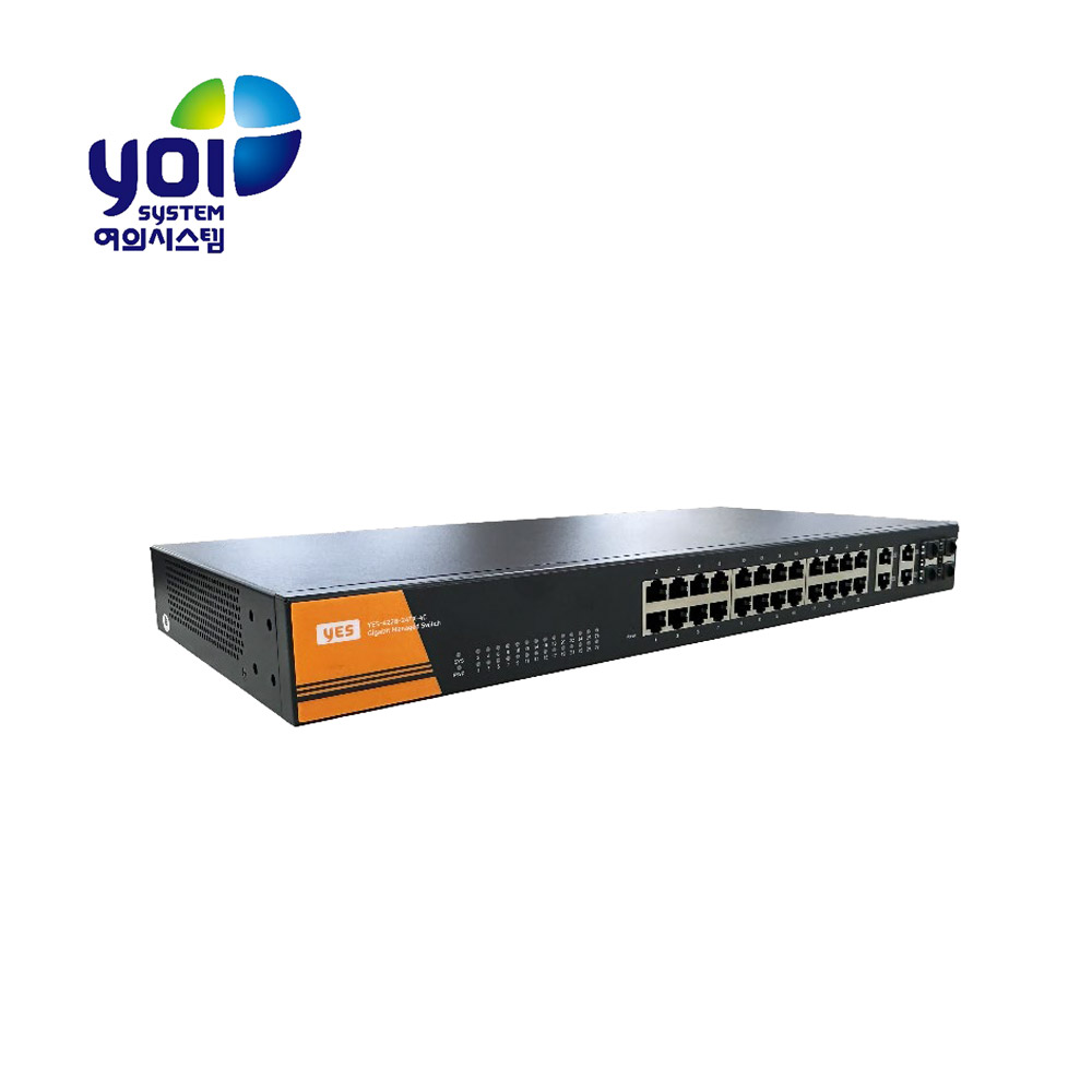 여의시스템 1G 24포트 + 1G TP/SFP 콤보 4슬롯 광스위치 YES-4228-24TX-4C