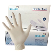 진산 웰비 실험실용 라텍스글러브 100매 라텍스장갑 파우더프리 진료용장갑 의료용라텍스글러브