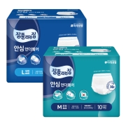 미래생활 잘풀리는집 르웨이 플러스 언더웨어 대형 중형 10매 x 8팩(80매)  남여공용 성인용기저귀 성인기저귀 입는기저귀 팬티형기저귀