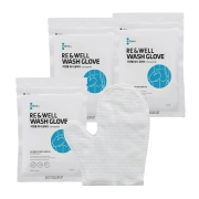 리앤웰 워시글러브(6매입 x 3세트) 무료배송 환자목욕장갑 물없이목욕 환자목욕 산모샤워 물없이샤워 입원준비물