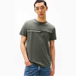 타미힐피거 맨 레귤러핏 톤널 플래그 로고 티셔츠 78JB406-250
