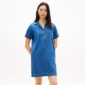 [S] 타미힐피거 우먼 데님 반팔 드레스 XW07991-900