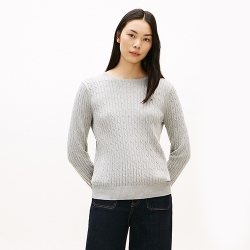 [XS] 타미힐피거 우먼 코튼 꽈배기 스웨터 XW07179-020_k