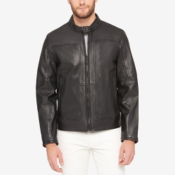 [L] Marc New York Mens Leather Moto Jacket Black_k
