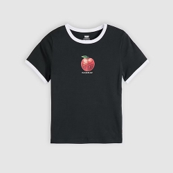 리바이스 우먼 그래픽 링거 티셔츠 A35190057