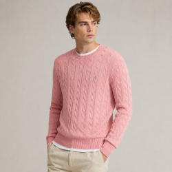 [L] 폴로 랄프로렌 코튼 케이블 꽈배기 스웨터 710B19832002 Pink