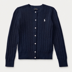 폴로 랄프로렌 걸즈 미니 꽈배기 가디건 313543047011 Navy