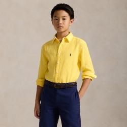 폴로 랄프로렌 보이즈 린넨긴팔셔츠 Yellow 323968098005