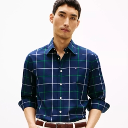 타미힐피거 맨 레귤러핏 Windowpane 올데이셔츠 XM07398-400