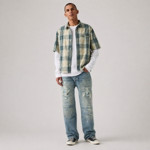 품절 - 리바이스 맨 프리미엄 501 루즈 오리지널 진 0057U0020 Larkspur Painter Distressed-Medium Wash